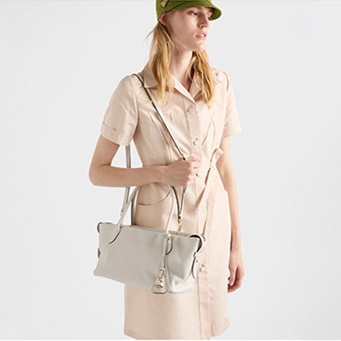 prada ouvert large leather tote bag #1bg661